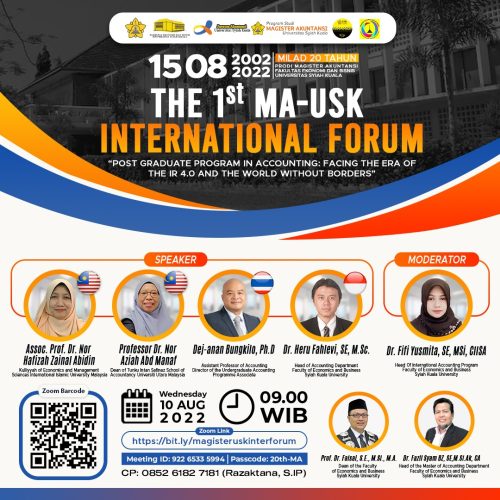 The 1st MA-USK International Forum